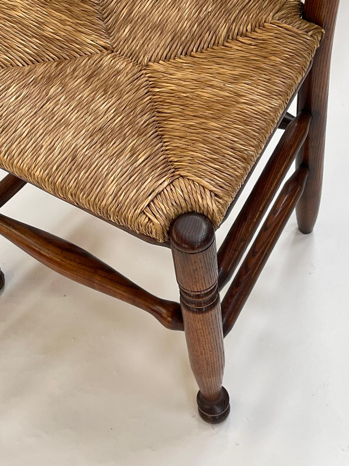 A set of 4 Vintage Ladder Back Dining Chairs