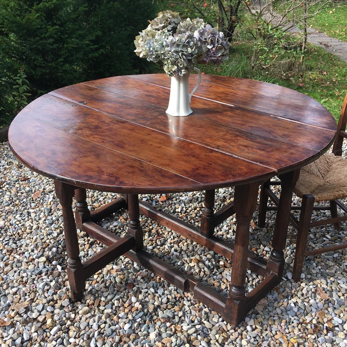 Antique oak dining table
