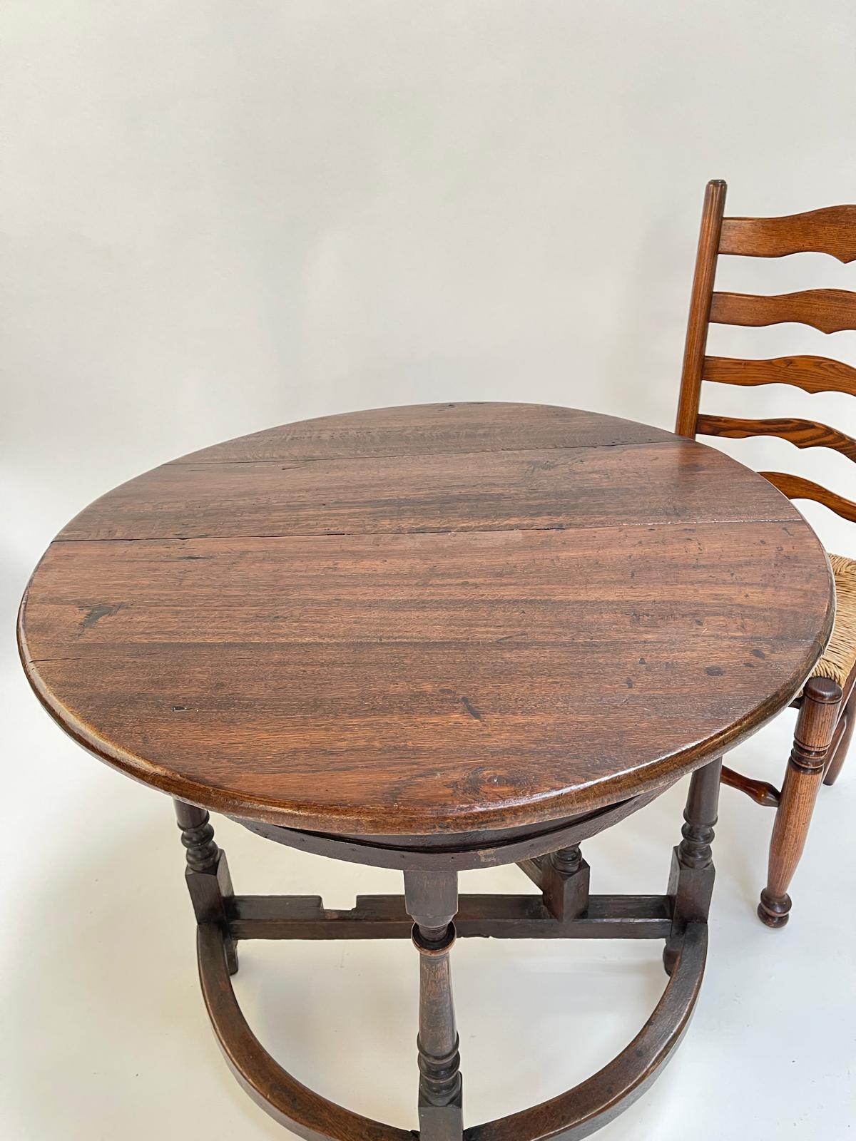 Antique Demi Lune gate leg table