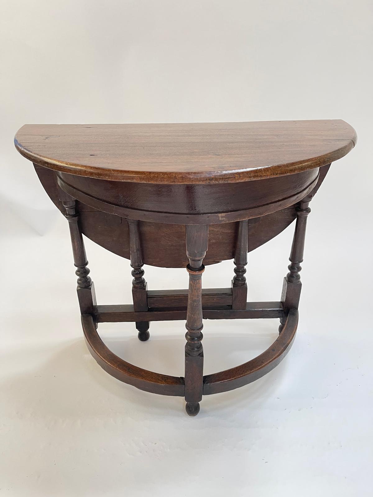 Antique Demi Lune gate leg table