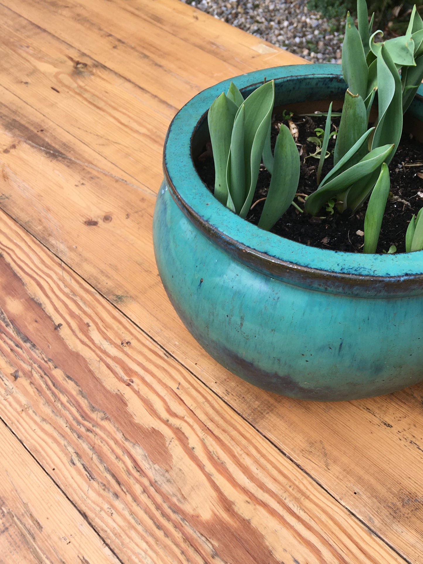 Large vintage trestle table