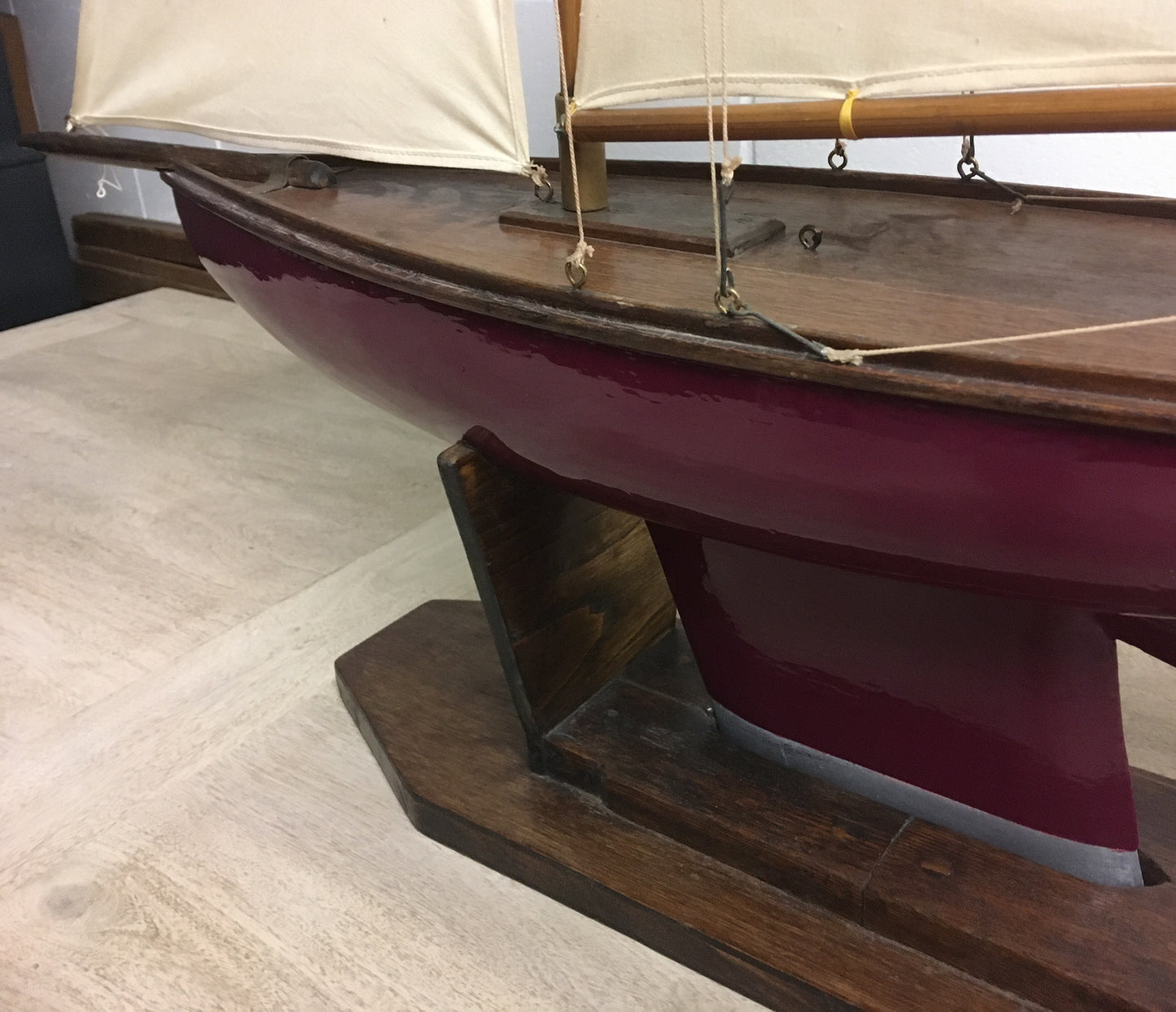 Large Antique pond yacht