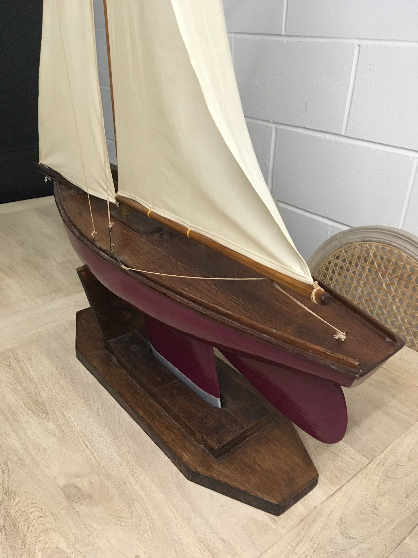 Large Antique pond yacht