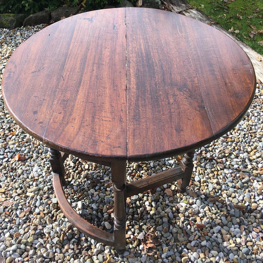 Antique Demi Lune gate leg table