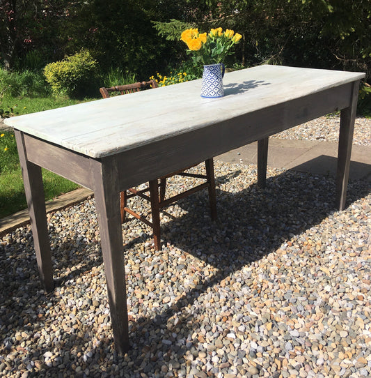 Rustic painted vintage farmhouse table / work table