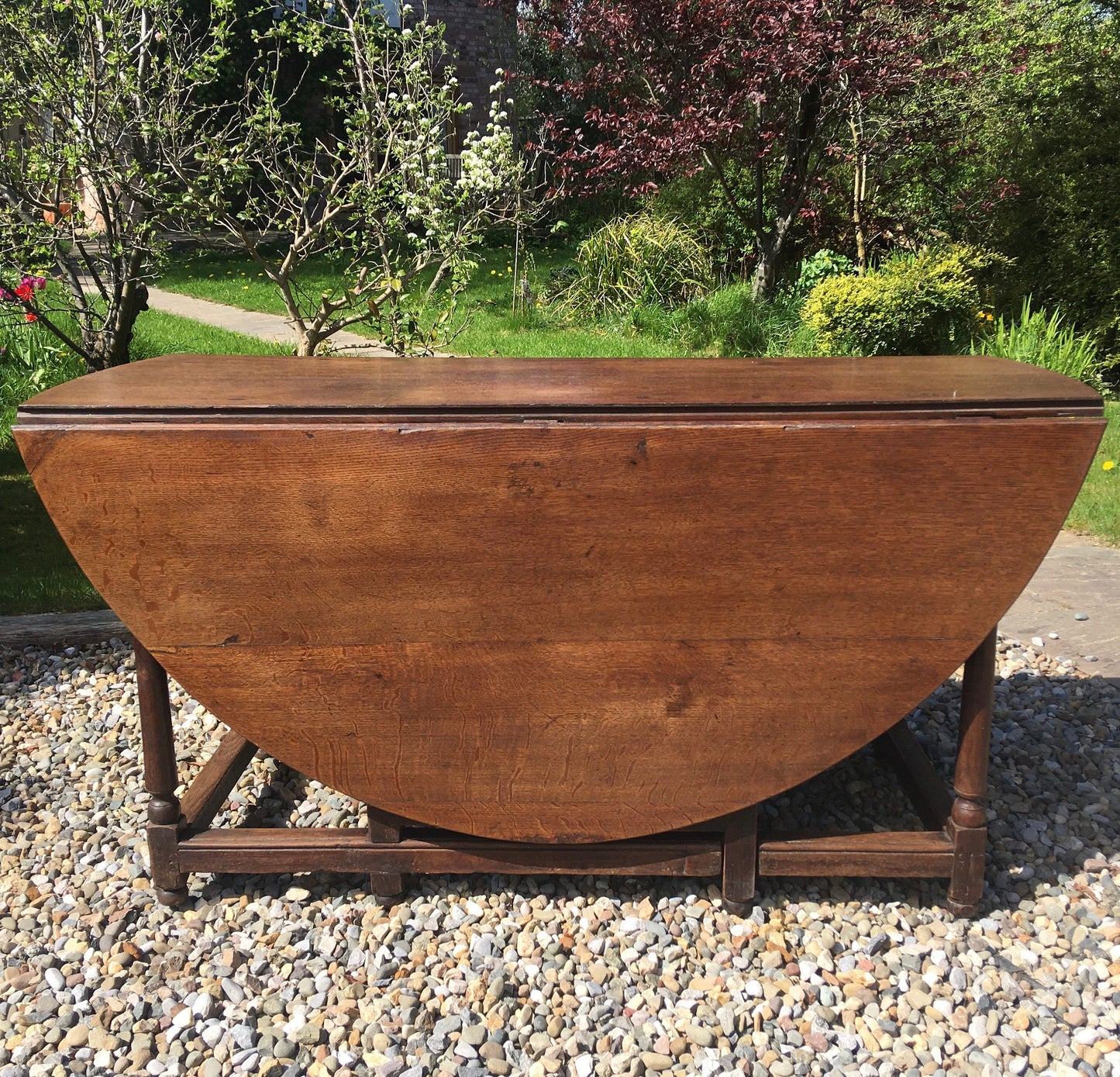 Antique French oak hunt / dining table.